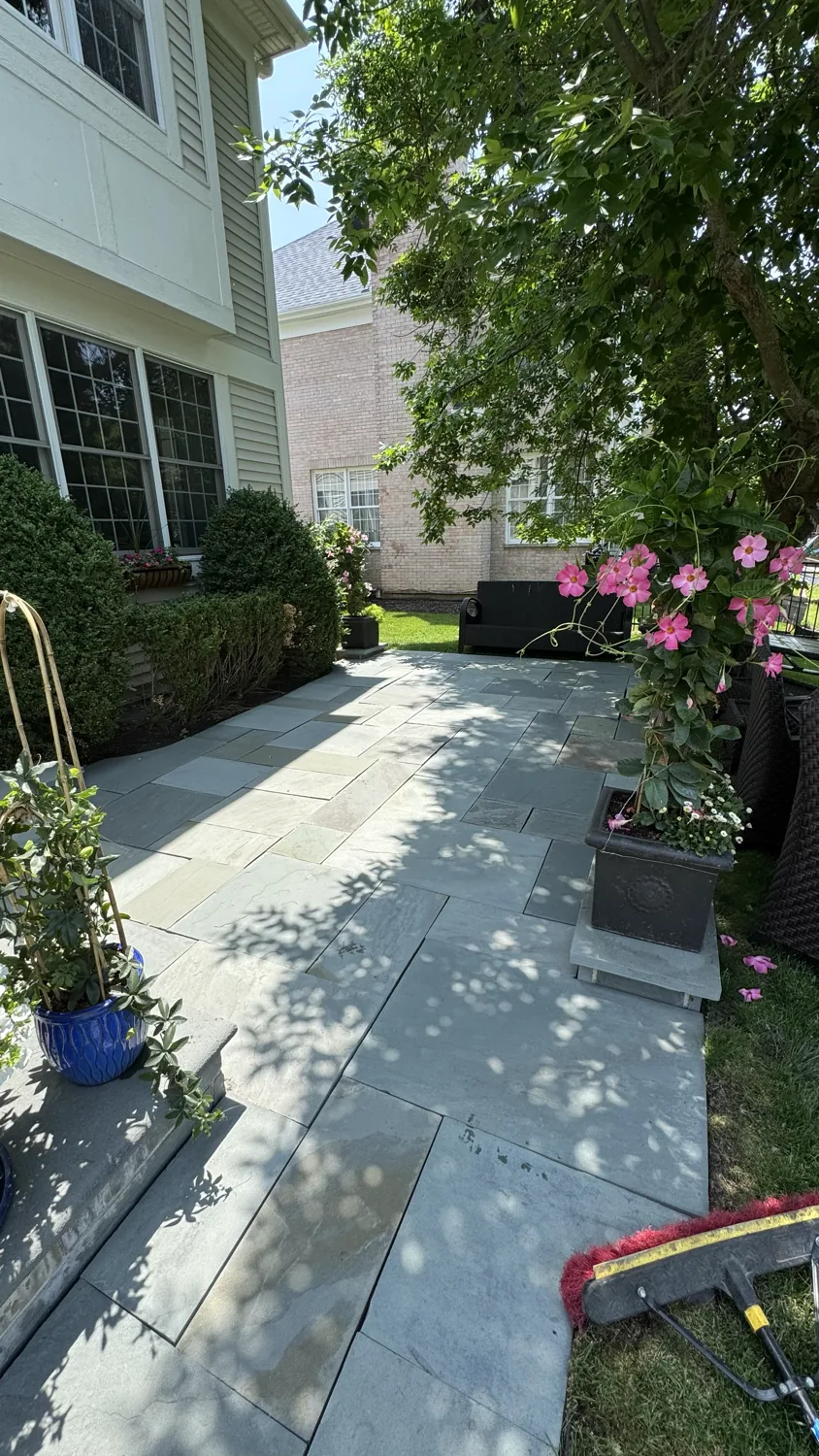 Concrete driveway after pressure washing in Wheeling IL
