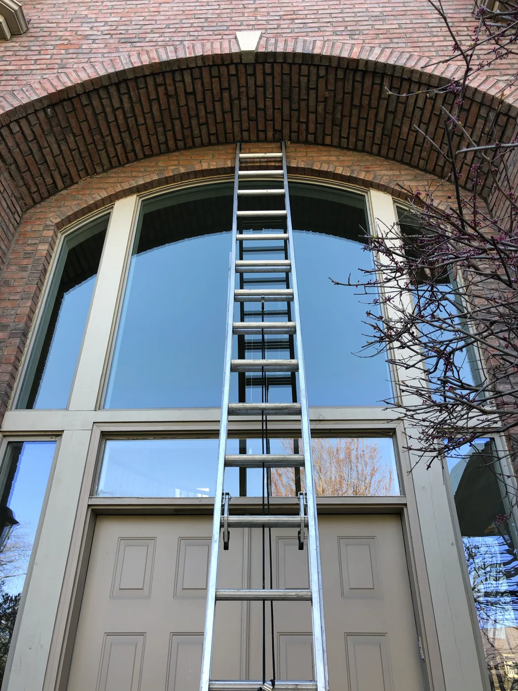Storefront window washing in Wheeling, IL