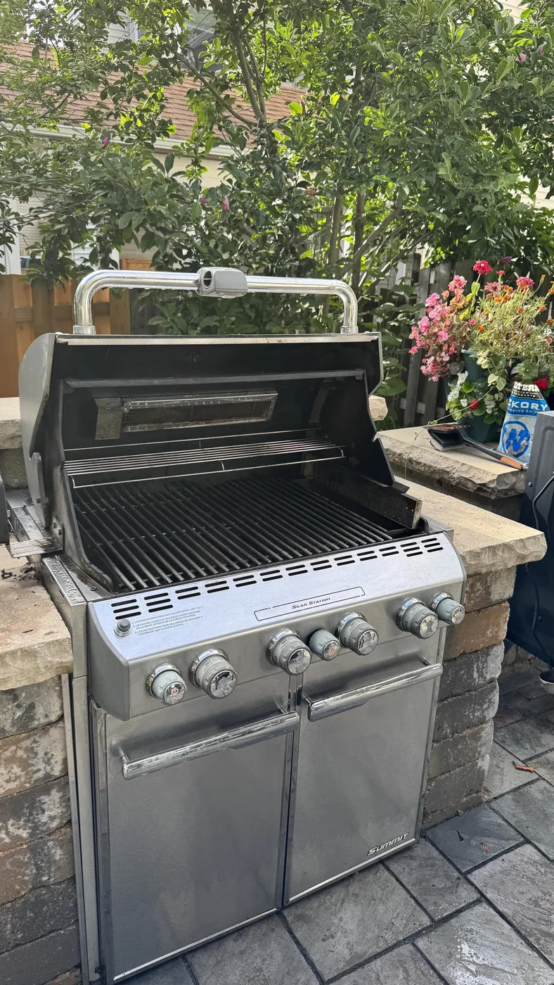 Clean stainless Weber Summit grill after Perfect Touch grill cleaning in Wheeling IL